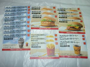 2024 McDonald's lucky bag free ticket total 21 sheets free shipping 