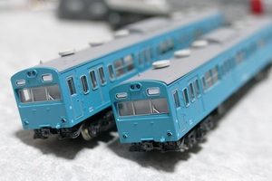 k is 103 low driving pcs mass production cooling car 2 both 103 series Sky blue color KATO capital Hanshin . line line 0512