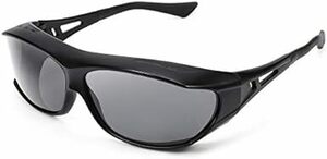 TINHAO オーバーサングラス 大きいレンズ 偏光サングラス メンズサングラス メガネの上からかける UV400 紫外線カッ