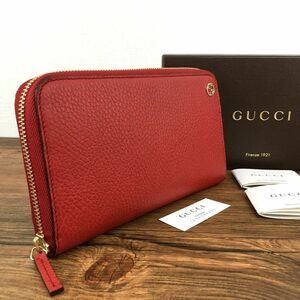 ☆送料無料☆ 未使用品 GUCCI ジップウォレット 449347インターロッキング 箱付き 345