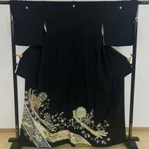 星月夜 黒留袖 総刺繍 蘇州刺繍 相良刺繍 唐織 金彩 友禅 逸品 正絹 [805]_画像1