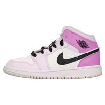 NIKE ナイキ AIR JORDAN 1 MID GS エアジョーダン 1 ミッド ミドルカットスニーカー ピンク US3.5Y/22.5cm DQ8423-501_画像1