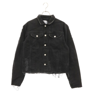 MISBHV ミスビヘイブ DESIRE DENIM JACKET ダメージ加工 バックプリント デニムジャケット ブラック