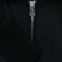 CHROME HEARTS クロムハーツ Nylon Jacket ナイロンジャケット 中綿フーデッドブルゾン キルティング レザークロスパッチ ブラック_画像3