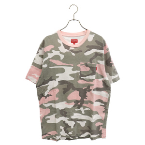 SUPREME シュプリーム 18ss Pocket Tee Pink Camo ポケット 半袖Tシャツ ピンクカモ