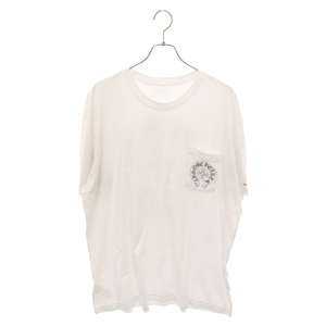 CHROME HEARTS クロムハーツ Horseshoe Tee ホースシュー ラベル プリント半袖Tシャツ ホワイト