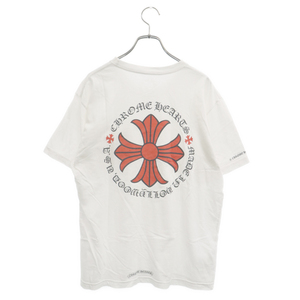 CHROME HEARTS クロムハーツ Red Cross S/S Tee レッドクロス フロントロゴプリント 半袖Tシャツ ホワイト