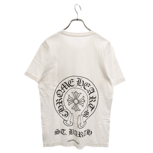 CHROME HEARTS クロムハーツ St. Barth Exclusive Horse Shoe T-shirt セントバーツ限定 バックロゴプリント 半袖Tシャツ ホワイト