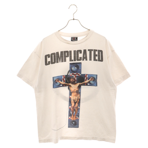 SAINT MICHAEL セントマイケル 23AW×カワムラ コウスケ コンプリート キリスト プリント ヴィンテージ加工 半袖Tシャツカットソー