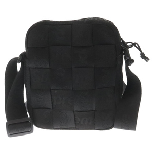 SUPREME シュプリーム 23SS Woven Shoulder Bag ウーブンショルダーバッグ 編み込みバッグ ブラック