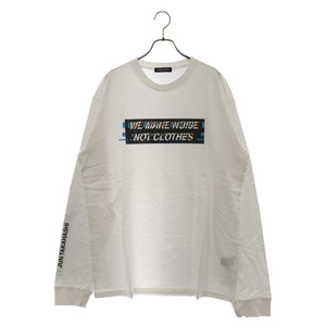 UNDERCOVER アンダーカバー WE MAKE NOISE NOT CLOTHES プリント クルーネック カットソー 長袖Tシャツ ホワイト UCY9811