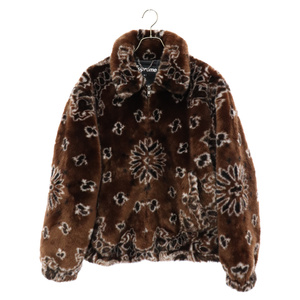 SUPREME シュプリーム 21SS Bandana Faux Fur Bomber Jacket バンダナ フェイクファー ボンバージャケット ブラウン