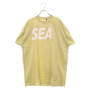 ウィンダンシー 21AW SEA LOGO S/S Tee SEA シー ロゴプリント クルーネック カットソー 半袖Tシャツ ライムグリーン WDS-SEA-21S-01