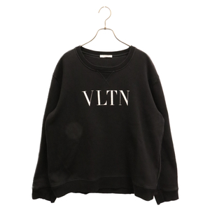 VALENTINO ヴァレンチノ 20SS VLTN フロントロゴプリント クルーネック スウェットトレーナー ブラック RV3MF10G3TV