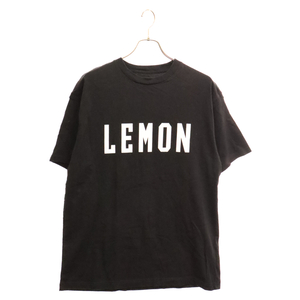 SEQUEL シークエル 22AW LEMON レモン ロゴ プリント 半袖カットソー Tシャツ ブラック