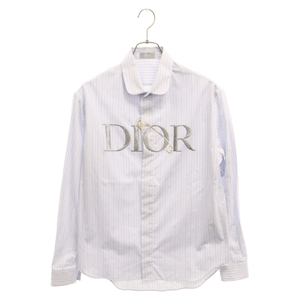 DIOR Dior 20AW DIOR AND JUDY BLAME Dior embroidery Judy Bray m long sleeve shirt 043C596B4427 blue 