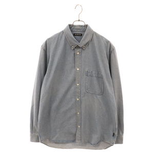 BALENCIAGA バレンシアガ 19SS Back Logo Denim Shirt バックロゴ ボタンダウン オーバーサイズ デニムシャツ インディゴ 557578