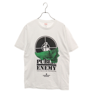 シュプリーム 18SS × UNDERCOVER × Public Enemy Terrordome Tee アンダーカバー パブリックエネミー プリント 半袖Tシャツ ホワイト