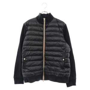 MONCLER モンクレール MAGLIA CARDIGAN スウェット地切替 ジップアップ ダウンジャケット ネイビー