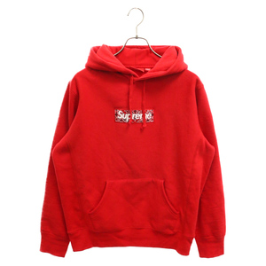 SUPREME シュプリーム 19AW Bandana Box Logo Hooded Sweatshirt バンダナボックスロゴプルオーバーパーカー レッド