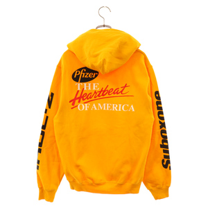 BOYS OF SUMMER ボーイズオブサマー PRINT LOGO PULLOVER HOODIE プリントロゴプルオーバーフーディ パーカー イエロー