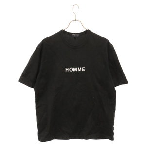 COMME des GARCONS HOMME コムデギャルソンオム 22SS HOMME ロゴ 半袖Tシャツ ブラック HK-T025