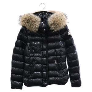 MONCLER モンクレール ARMOISE フードラクーン ファーナイロンダウンジャケット ブラック レディース D20934531015 68950