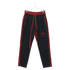 cvtvlist カタリスト UNDER CROSS TRACK PANT アンダークロストラックパンツ 2101090401 ブラック/レッド