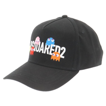 DSQUARED2 ディースクエアード×PACMAN BASEBALL CAP パックマンベースボールキャップ 帽子 ブラック BCM0750_画像1