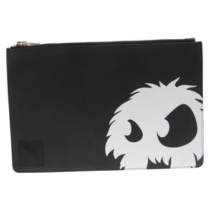 MCQ Macquee Graphic Monster Print Graphic Monster Print Cuthing Clutch Mag Back Black