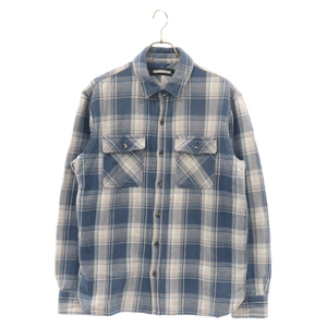 NEIGHBORHOOD ネイバーフッド 20AW CABELLA C-SHIRT チェック柄 長袖ネルシャツ ブルー/ホワイト 202ARNH-SHM02