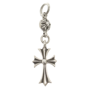 CHROME HEARTS Chrome Hearts 1B TNY CH CRS 1BALL TINY CROSS 1 ball Thai knee CH Cross charm pendant necklace top silver 