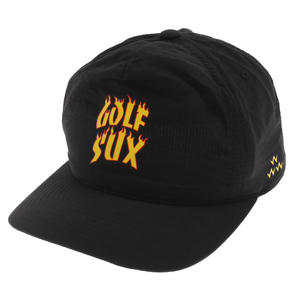 GOLF SUX ゴルフ サックス ロゴプリント 6パネルキャップ 帽子 ブラック