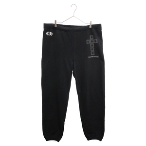 CHROME HEARTS クロムハーツ SWEAT PANTS STAR サイド クロス ロゴ スウェットパンツ ブラック