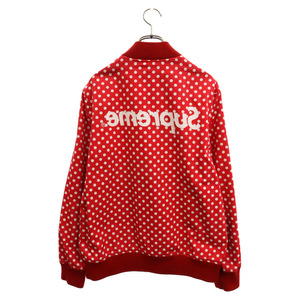 SUPREME シュプリーム 14SS×COMME des GARCONS コムデギャルソンシャツ リバーシブルバーシティジャケット ブルゾン