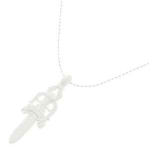 CHROME HEARTS クロムハーツ CH DAGGER PENDANT シリコンラバー CHダガーペンダント ネックレス ボールチェーン ホワイト