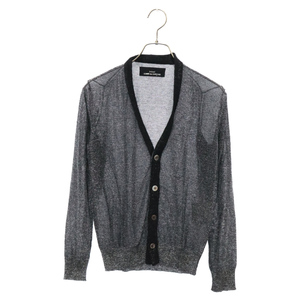 tricot COMME des GARCONS Toriko Comme des Garcons 09AW lame knitted dore-p cardigan lady's silver / black TD-N044