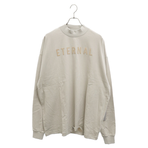 FEAR OF GOD フィアオブゴッド ETERNAL COTTON LS T-SHIRT エターナルフェルトロゴ長袖Tシャツ ベージュ