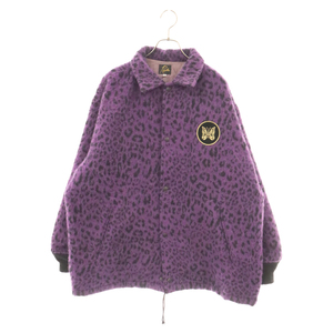 Needles ニードルス 22AW COACH JACKET-W/N/AC/PE SHAGGY LQ111 シャギーコーチジャケット ウール アウター パープル/ブラック