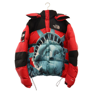 SUPREME シュプリーム 19AW×THE NORTH FACE Statue of Liberty Baltoro 自由の女神 プリント バルトロ ダウンジャケット レッド ND91901I