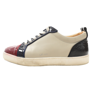 CHRISTIAN LOUBOUTIN クリスチャンルブタン Louis Junior ルイスジュニア フラット パテント レザーローカットスニーカーマルチ