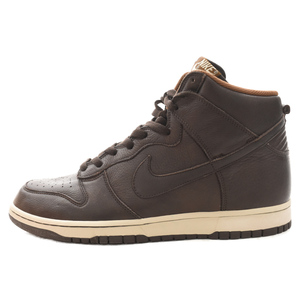 NIKE ナイキ DUNK HIGH PREMIUM BARQ BROWN 2006 ダンクハイ プレミアム ハイカットスニーカー ブラウン US13/31cm 312786-222