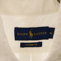 POLO RALPH LAUREN ポロラルフローレン CUSTOM FIT ワンポイントポロベア刺繍 ボタンダウン 長袖シャツ ブラウス ホワイト_画像5