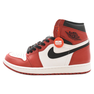 ナイキ 2015年 AIR JORDAN 1 RETRO HIGH OG CHICAGO 555088-101 エアジョーダン1ハイカットスニーカー シカゴ US10/28cm ホワイト/レッド