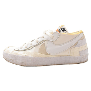 NIKE ナイキ ×Sacai BLAZER LOW White Patent Leather サカイ ブレザー ローカットスニーカー ホワイト US10/28.0cm DM6443‐100