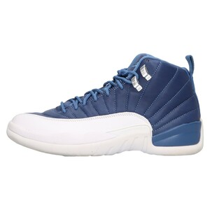 NIKE ナイキ AIR JORDAN12 RETRO Indigo 130690-404 エアジョーダン12 レトロ ハイカットスニーカー ホワイト/ブルー US8/26.0cm