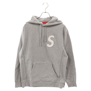 SUPREME シュプリーム 20SS S Logo Hooded Sweatshirt Sロゴパッチプルオーバースウェットパーカー グレー