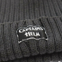 CAPTAINS HELM キャプテンズ ヘルム Logo Patch Beanie ロゴパッチ ビーニー ニット帽 チャコールグレー_画像5