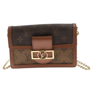 LOUIS VUITTON ルイヴィトン ポルトフォイユドーフィーヌ モノグラム チェーン ショルダーバッグ ブラック M68746 RFID