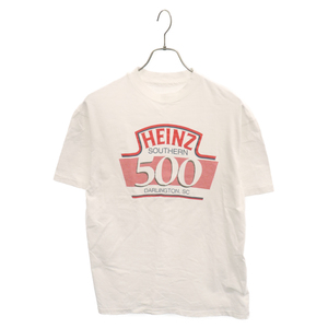 VINTAGE ヴィンテージ Heinz Southern 500 T-Shirt ハインツ サザン ロゴププリント クルーネック半袖Tシャツ ホワイト